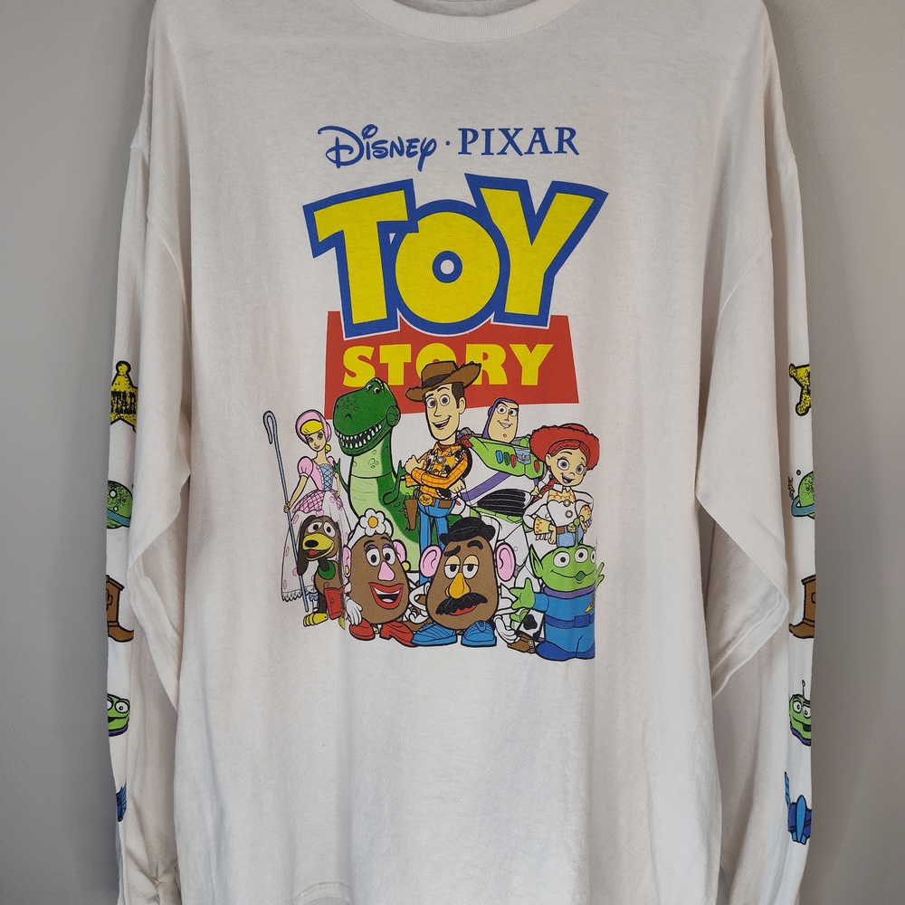 Toy Story Long Sleeve Cotton Graphic Tee - White
